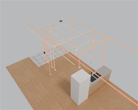 Floor-1 bedroom: electrical wiring