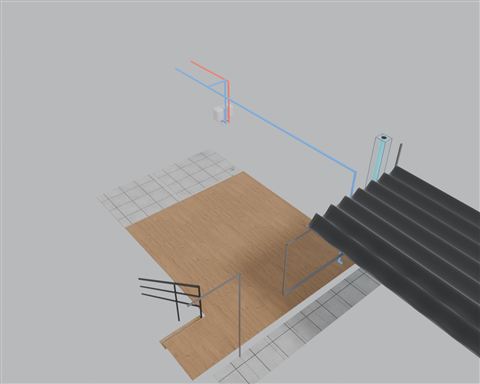 Floor-2 bedroom: water pipes