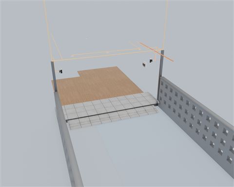 Front yard and porch: electrical wiring