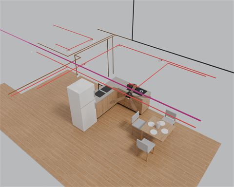 Kitchen: electrical wiring
