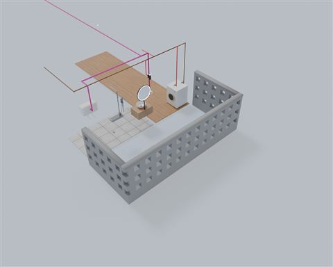 Rear yard and septic tank: electrical wiring
