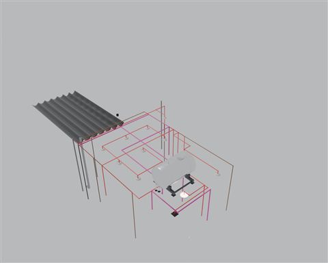 Roof and water tank: electrical wiring