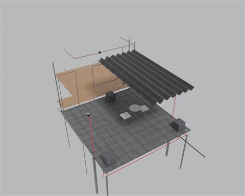 Terrace: electrical wiring
