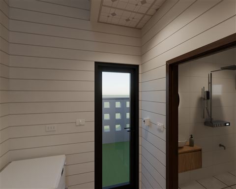 Rear door and washing machine