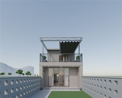 Front facade and porch